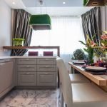 Piso de mármol en la cocina