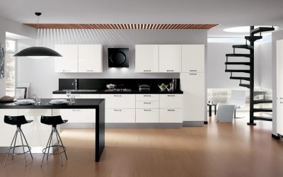 Diseño de cocina de estilo minimalista.