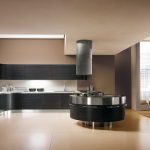 Cocina redondeada negra
