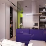 Muebles azules en la cocina
