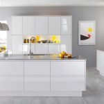 Cocina Art Nouveau blanca