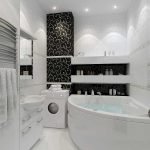 Color blanco en el diseño del baño.