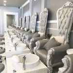 Sillas de pedicura gris