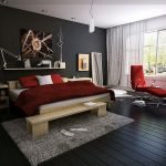Muebles de madera en el interior.
