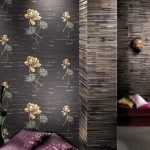 Papel tapiz negro en el diseño del apartamento.