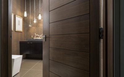 La combinación de puertas de wengué con el interior.