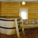 Muebles en el baño de lavado.