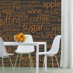 Papel pintado en el comedor