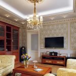 Estilo clásico en el interior del salón.