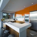 Puerta de cristal en la cocina