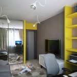 Armario corredizo en la habitación