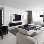 Diseño interior en blanco y negro