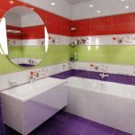 Baño en tres colores.
