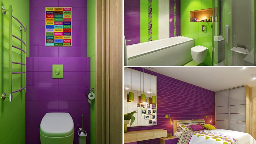 Màu xanh tím trong nội thất