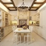 Baldosas de luz en el piso de la cocina