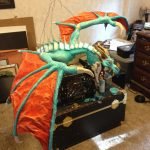 Dragón de papel maché