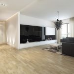 Diseño interior de una habitación grande.