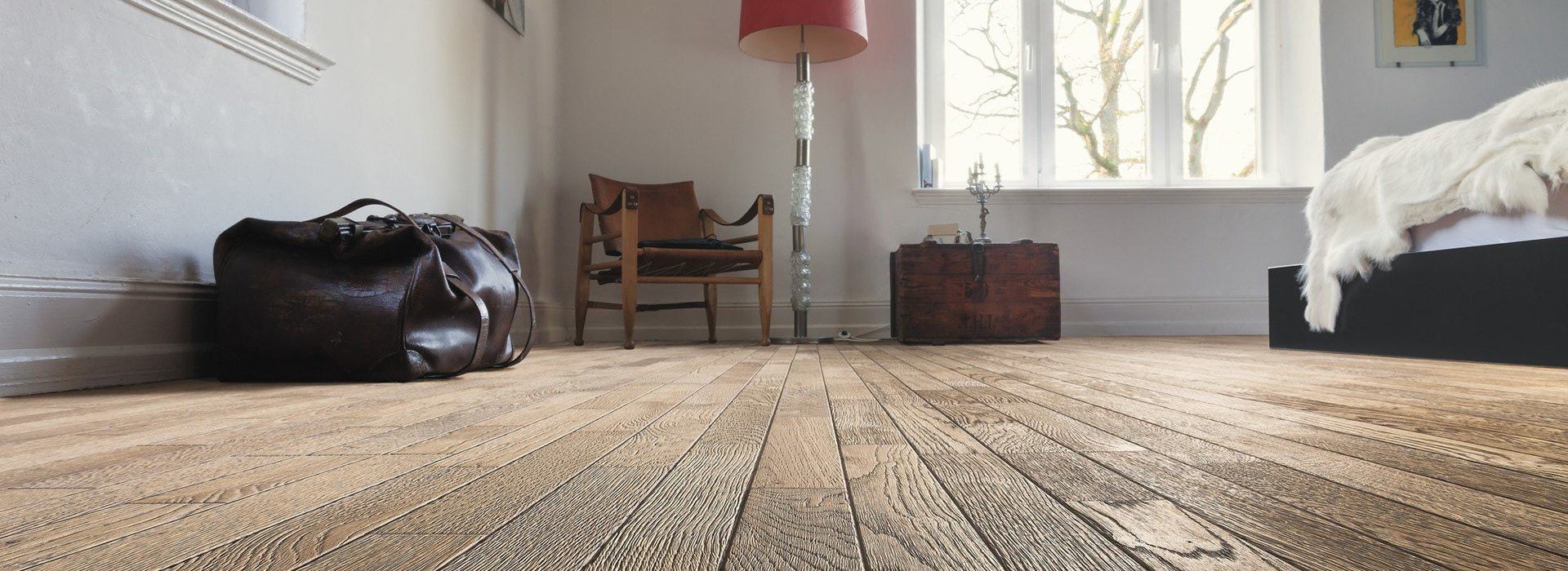 Parketbræt i soveværelset