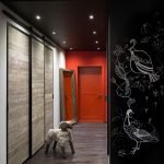Puerta roja en el interior