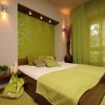 Dormitorio marrón-verde