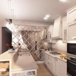 Muebles blancos en el interior.