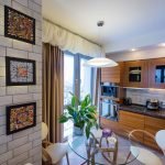 Muebles de madera en la cocina