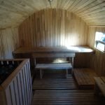 Decoración de baño de madera
