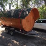 Baño en forma de barril grande