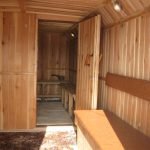 Terminando el baño sobre ruedas