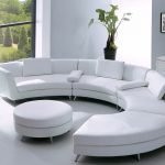 Sofá semicircular blanco