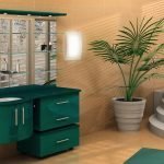 Palmera en el baño
