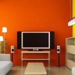 La combinación de colores en el salón.