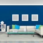 Paredes azules para la sala de estar