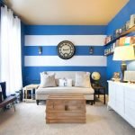 Habitacion en azul y blanco