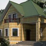 Casa con techo verde