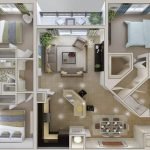 La disposición de las habitaciones en el apartamento.