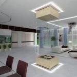 Sala de estar con ventanas de piso