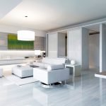 Color blanco en el diseño del gran salón.