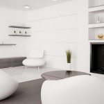 Interior blanco y chocolate