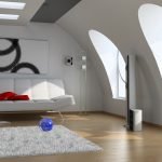 Ventanas de lujo en la sala de estar