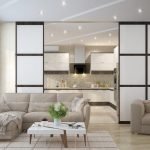 Muebles brillantes en la cocina
