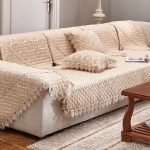 Colcha de sofá beige