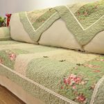 Colcha verde beige