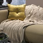 Colcha de punto beige