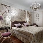 Sakura flores en el papel de la habitación