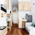 Marrón laminado en diseño de apartamentos
