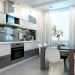Cortinas blancas en la cocina