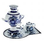 Samovar pintado de gzhel