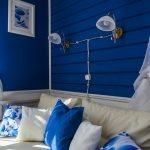 Azul en el interior de las habitaciones.