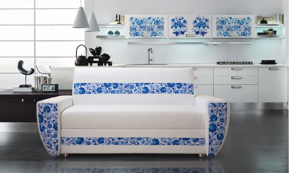 Gzhel sofa